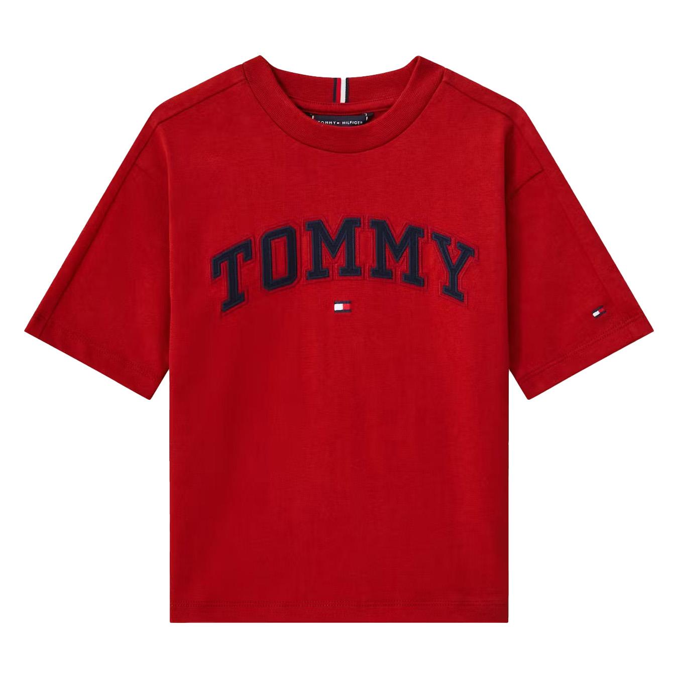 Tommy Hilfiger Varsity Embroidery Tee Ss 8-16Y